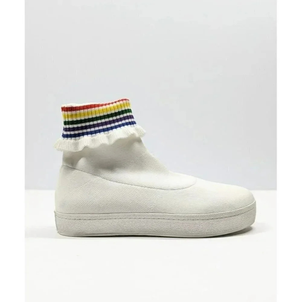 Opening Ceremony Women's Bobby Ruffled Sock Slip-On Sneakers Size 38 (MSRP $250) - Picture 3 of 10